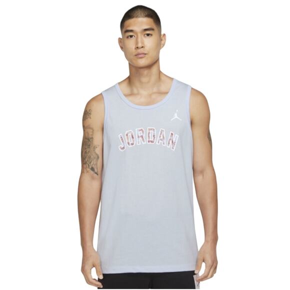 Air Jordan Other - AIR JORDAN Mens Sport DNA Logo Graphic Basketball Athletic Tank In Purple/white